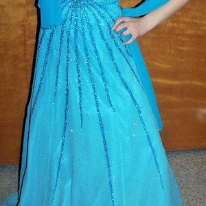 Blue prom gown by Alyce sz 4